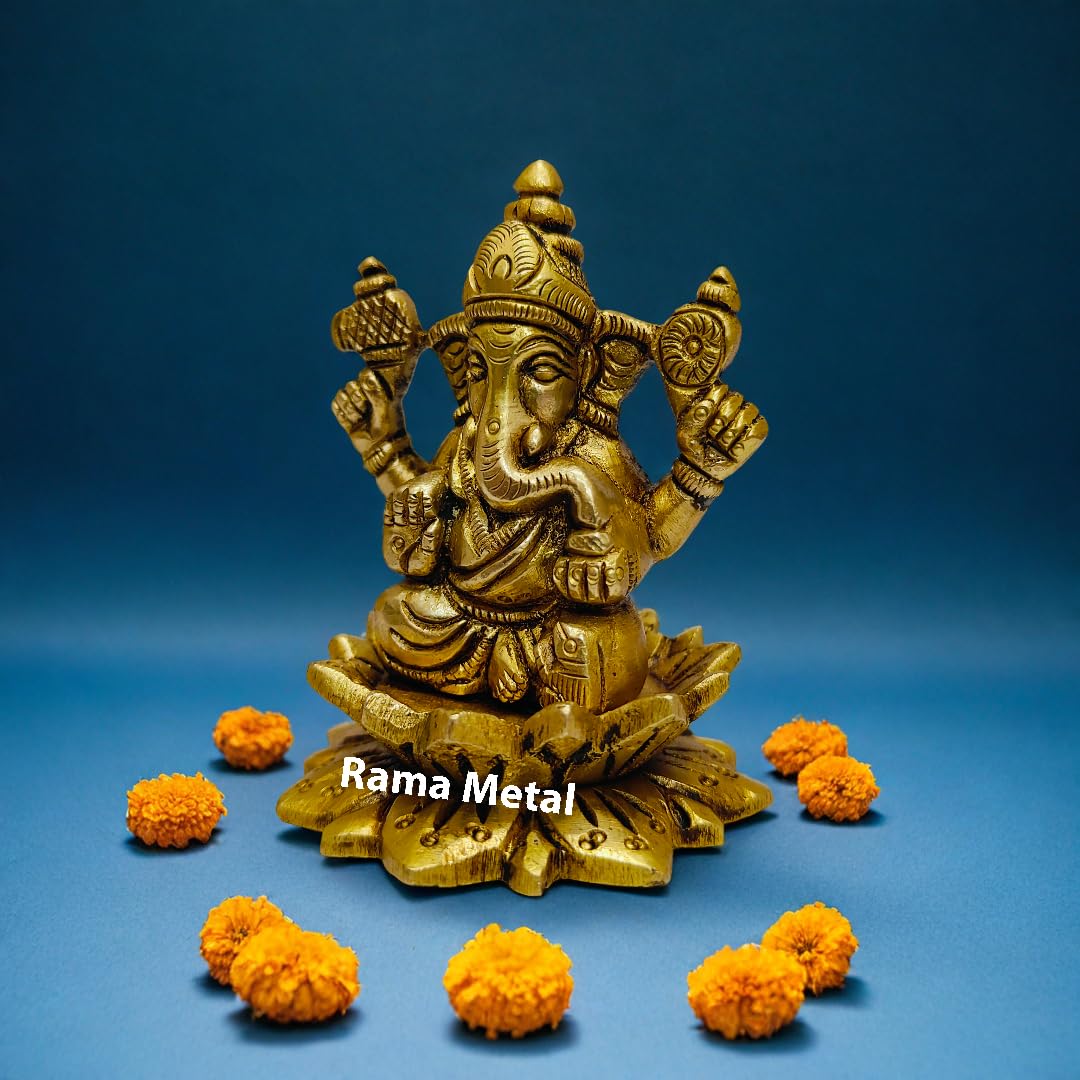 Rama Metal Brass Ganesh Idol